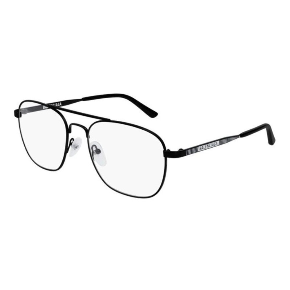 NEW BALENCIAGA EYEGLASSES BB0037O 001 BLACK UNISEX AVIATOR EYEWEAR